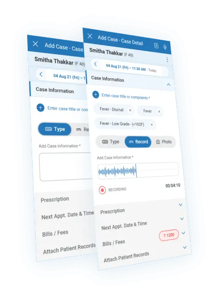 Enjoy Flexibility to Type, Record or Capture Your Case Papers