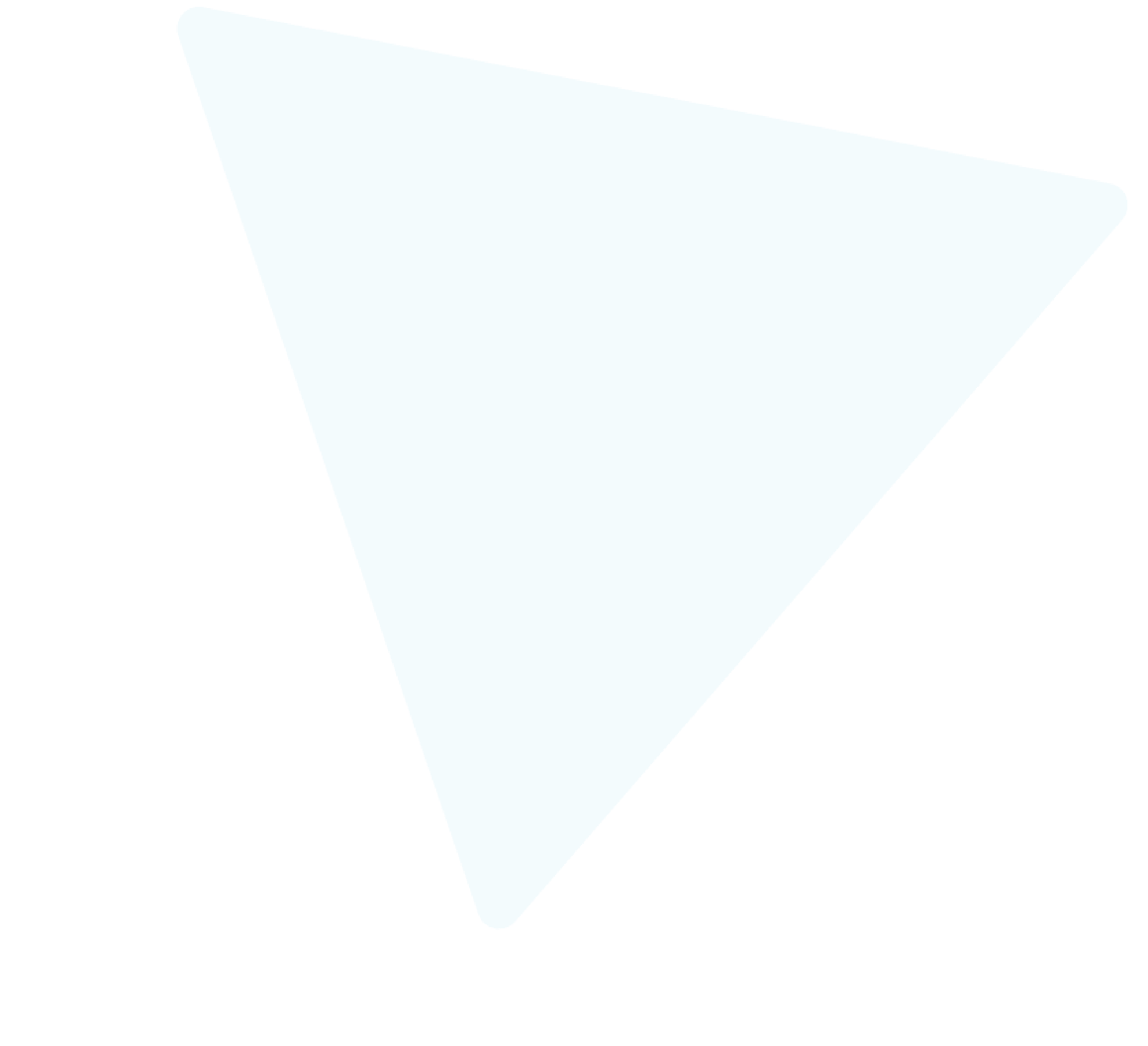 Triangular Light-Blue Background Image Between Section Transition